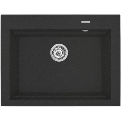 Zlewozmywak granitowy 67x51.5 cm czarny 070094201 Pyramis Siros