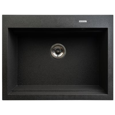 Zlewozmywak granitowy 67x51.5 cm czarny 070094201 Pyramis Siros