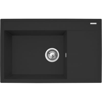 Zlewozmywak granitowy 79x50 cm czarny 070168401 Pyramis Camea