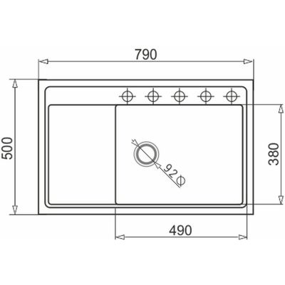 Zlewozmywak z baterią czarny/czarny 070168502BE Pyramis Camea