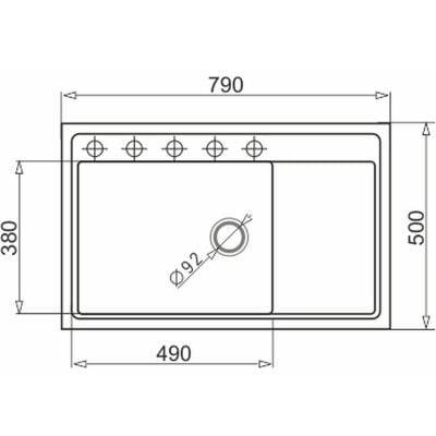 Zlewozmywak z baterią czarny/czarny 070168402BE Pyramis Camea