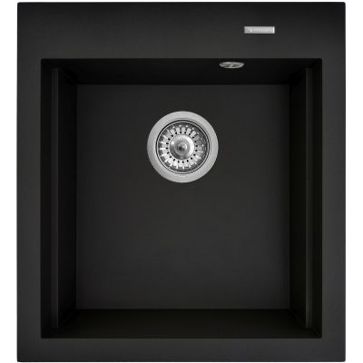 Zlewozmywak granitowy 47x51.5 cm czarny 070168901 Pyramis Siros