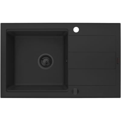 Zlewozmywak granitowy 78x48 cm czarny 070175802 Pyramis Sparta Plus