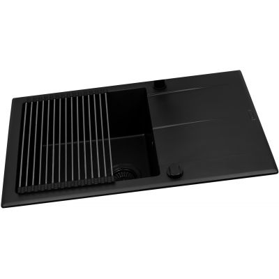 Zlewozmywak granitowy 76x48 cm czarny 070247001 Pyramis Keros