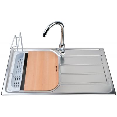 Zlewozmywak stalowy stal/chrom 100178701L Pyramis Athena