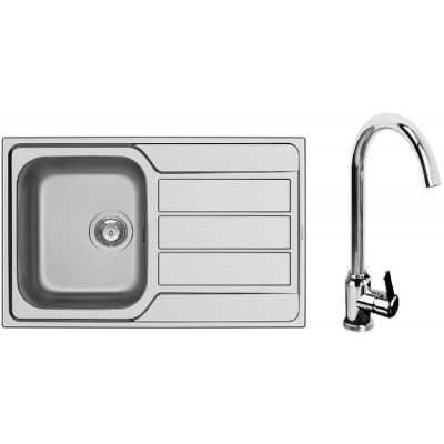 Zlewozmywak stalowy stal/chrom 100178701L Pyramis Athena