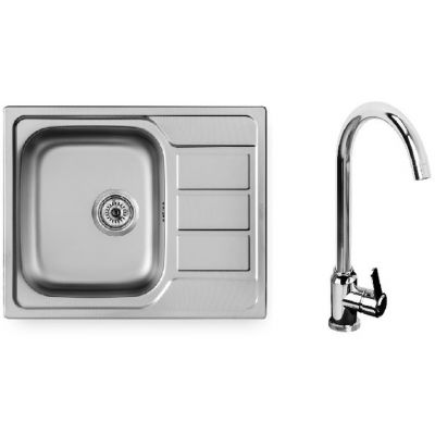 Zlewozmywak stalowy stal/chrom 100187701L Pyramis Athena