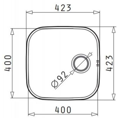 Zlewozmywak stalowy 42.3x42.3 cm 100009301 Pyramis Iris