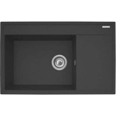 Zlewozmywak granitowy 79x50 cm czarny 070058501 Pyramis Camea