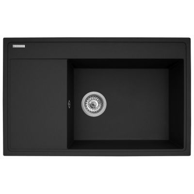 Zlewozmywak granitowy 79x50 cm czarny 070091401 Pyramis Camea