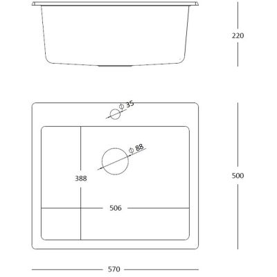 Zlewozmywak GraniteQ 57x50 cm HB8304U5G1 Quadron Morgan