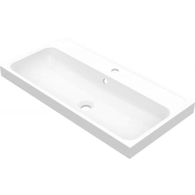 Umywalka 60x40 cm prostokątna wpuszczana biała 0600400103101XX Vayer Cygnus