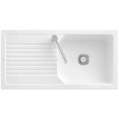 Zlewozmywak ceramiczny 100x51 cm biały 338601KG Villeroy & Boch Linara