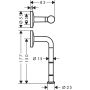 Axor Universal Circular 42856250 uchwyt na papier toaletowy złoty zdj.2