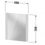 Lustro 60x70 cm prostokątne z oświetleniem biały LM7865000000000 Duravit Light & Mirrors zdj.2