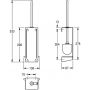 Szczotka toaletowa ścienna stal 3600008886 KWC Exos zdj.2