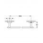 Drążek na ręcznik brushed hard graphite 40509AL1 Grohe Essentials Cube zdj.2