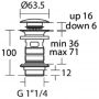 Korek do umywalki E1482GN Ideal Standard Multisuite zdj.2