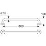 Uchwyt dla niepełnosprawnych S6454LJ Ideal Standard Contour 21 zdj.2