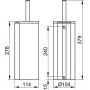 Szczotka toaletowa ścienna chrom 14964010100 Keuco Plan zdj.2