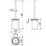 Szczotka toaletowa z rączką ścienna czarna 3197439 Kludi Vela C zdj.2