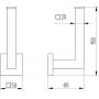 Uchwyt na papier toaletowy czarny 292101051904 Kronenbach Quara 2.0 Black zdj.2