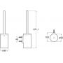 Roca Hotel's 2.0 A817587C40 szczotka toaletowa ścienna czarna zdj.2
