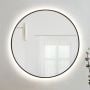 Lustro 60x60 cm okrągłe z oświetleniem czarny 5904107900032 Baltica Design Bright zdj.4