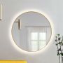 Lustro 60x60 cm okrągłe z oświetleniem złoty 5904107900100 Baltica Design Bright zdj.5