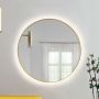 Lustro 90x90 cm okrągłe z oświetleniem złoty 5904107900469 Baltica Design Bright zdj.5
