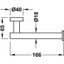 Tres 16123606NM uchwyt na papier toaletowy zdj.2