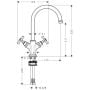 Bateria umywalkowa stojąca nikiel 16506820 Axor Montreux zdj.2