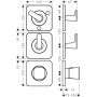 Bateria wannowo-prysznicowa podtynkowa z termostatem chrom 49710000 Axor Citterio C zdj.2