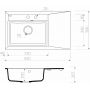 Zlewozmywak granitowy 85x50 cm BRB12110A Berg Inco zdj.2