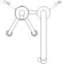 Bateria umywalkowa stojąca chrom CL061500329L Clou Kaldur zdj.3
