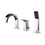 Bateria wannowo-prysznicowa nawannowa chrom BQM013M Deante Minimal zdj.1