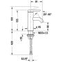 Bateria umywalkowa stojąca chrom C11013002010 Duravit C.1 zdj.2