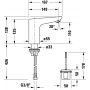 Bateria umywalkowa stojąca elektroniczna chrom SE1094009010 Duravit Sensor 1 zdj.2