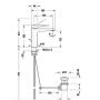 Bateria umywalkowa stojąca chrom TU1020001010 Duravit Tulum zdj.2