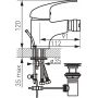 Bateria bidetowa stojąca chrom 920110 Ferro Titania Iris zdj.2