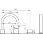 Bateria wannowo-prysznicowa nawannowa chrom BTM11A Ferro Modena zdj.2