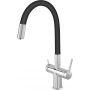 Bateria kuchenna do filtra wody stojąca chrom-czarna BFT41B Ferro Filtrata zdj.1