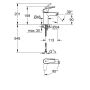 Bateria umywalkowa stojąca chrom 23974003 Grohe zdj.2