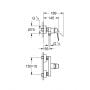 Bateria prysznicowa ścienna starlight chrome 1018740000 Grohe Dice zdj.2
