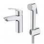 Bateria umywalkowa ze słuchawką typu bidetta stojąca chrom 23124003 Grohe Eurosmart zdj.3