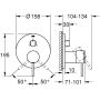 Bateria wannowo-prysznicowa podtynkowa 24096GL3 Grohe Atrio zdj.2