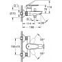 Bateria wannowo-prysznicowa ścienna starlight chrome 24198001 Grohe Start Edge zdj.2