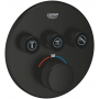 Bateria wannowo-prysznicowa podtynkowa z termostatem czarna 291212430 Grohe Grohtherm SmartControl zdj.1