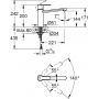 Bateria kuchenna stojąca starlight chrome 30196000 Grohe Get zdj.2