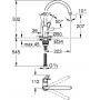 Bateria kuchenna stojąca starlight chrome 31538001 Grohe BauFlow zdj.2